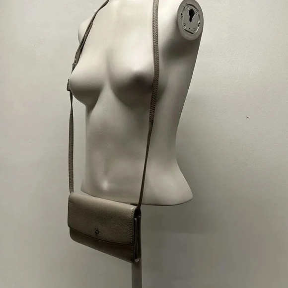 Tory Burch Robinson Concrete Leather Cross Body Wallet Convertible Clutch Purse - Picture 5 of 13